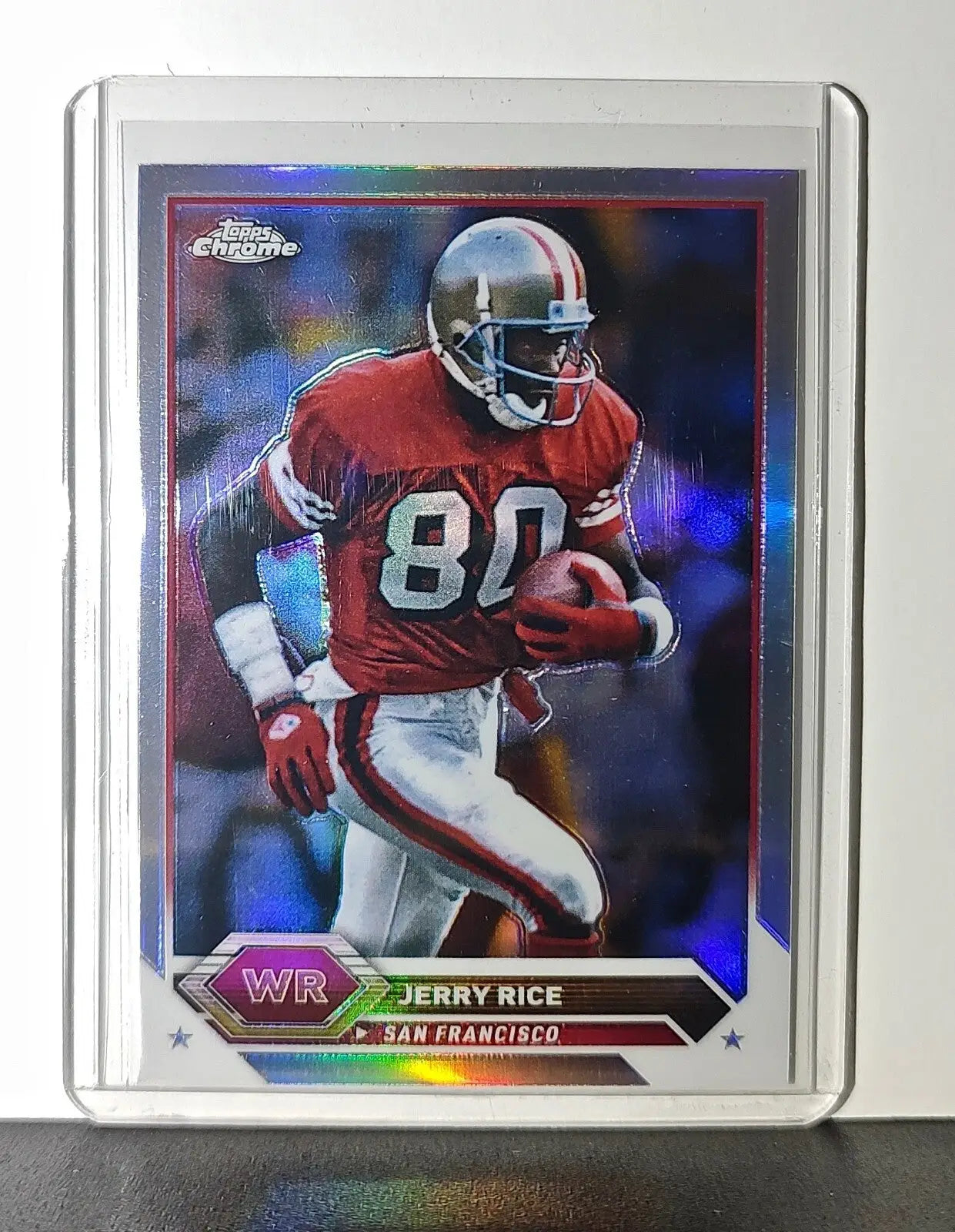 Jerry Rice 2023 Topps Chrome Refractor NFL #17 Card San Francisco 49ers