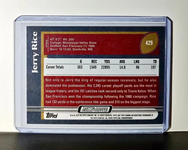 Jerry Rice 2023 Topps NFL #429 Card San Francisco 49ers