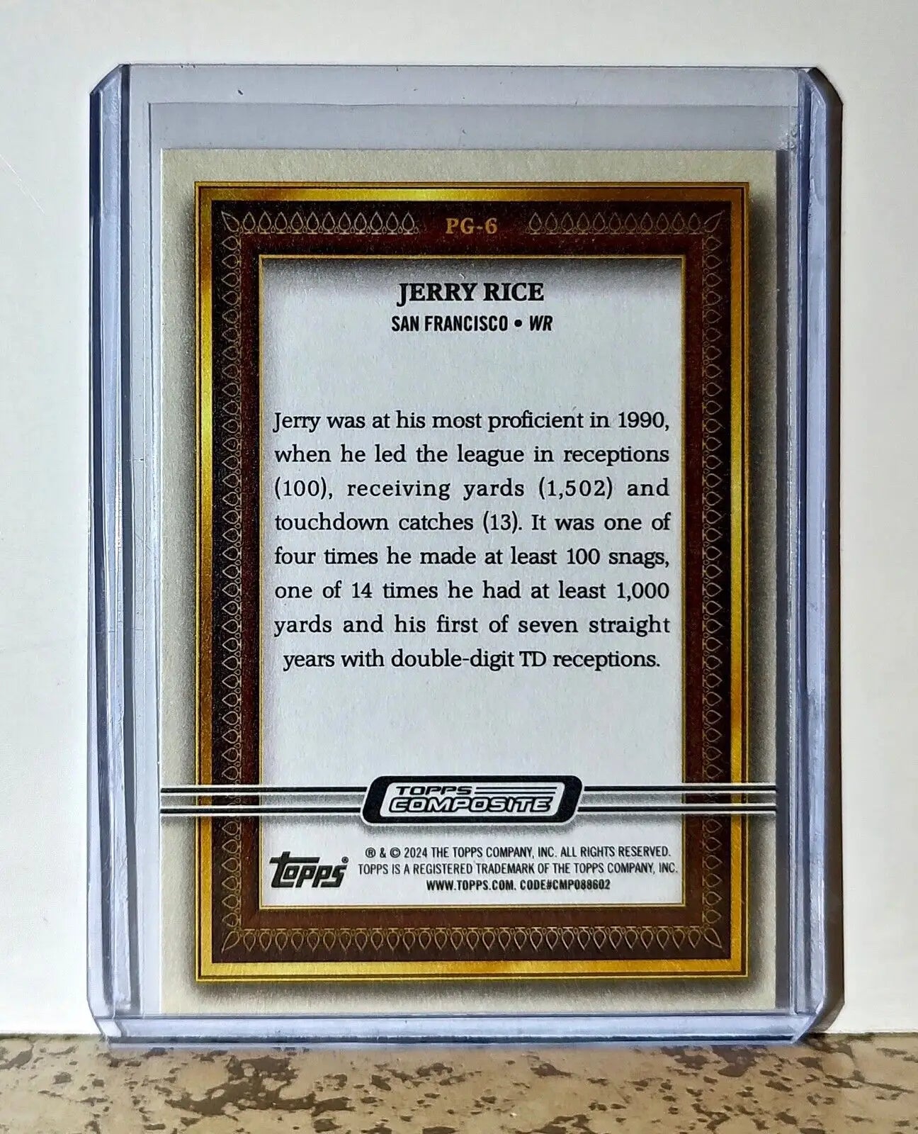Jerry Rice 2023 Topps Portrait Gallery NFL #PG-6 Card San Francisco 49ers - Football Card Single