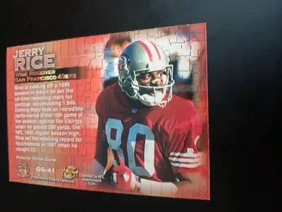 Jerry Rice Oversized - 1996 Pacific Gridiron Gems #GG41. 49ers. EX+ - Football Card Single
