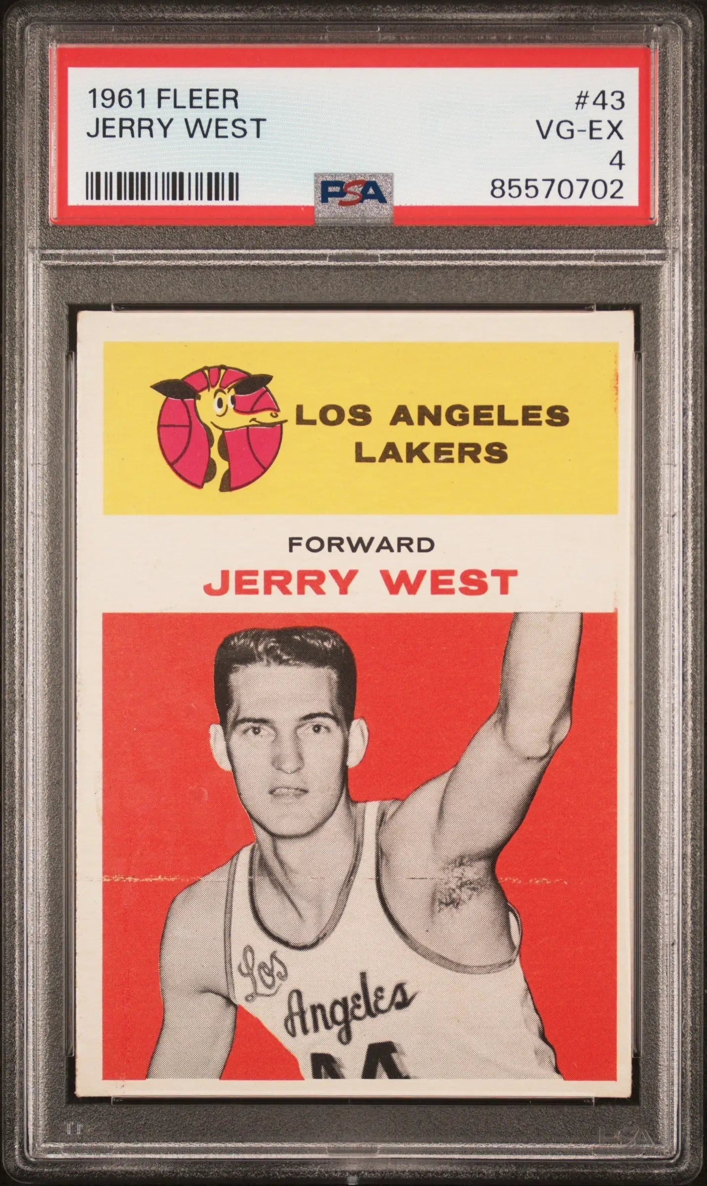 Jerry West 1961 Fleer #43 PSA 4 Vg-Ex - Basketball Card Single