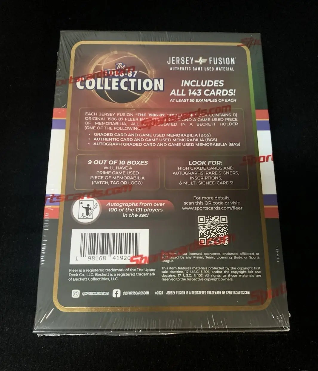 Jersey Fusion 1986-87 Collection Fleer Basketball Factory Sealed Box Pack (2024) - Basketball Card Box