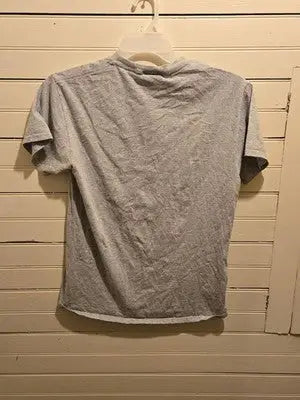 Jerzees NASA Shirt Mens M Gray Starfleet Academy Graphic Short Sleeve Distressed - Apparel