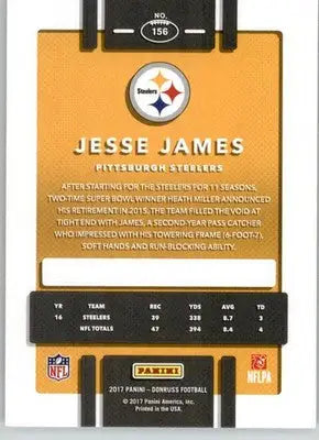 Jesse James - 2017 Donruss - #156 - Football - Football Card Single
