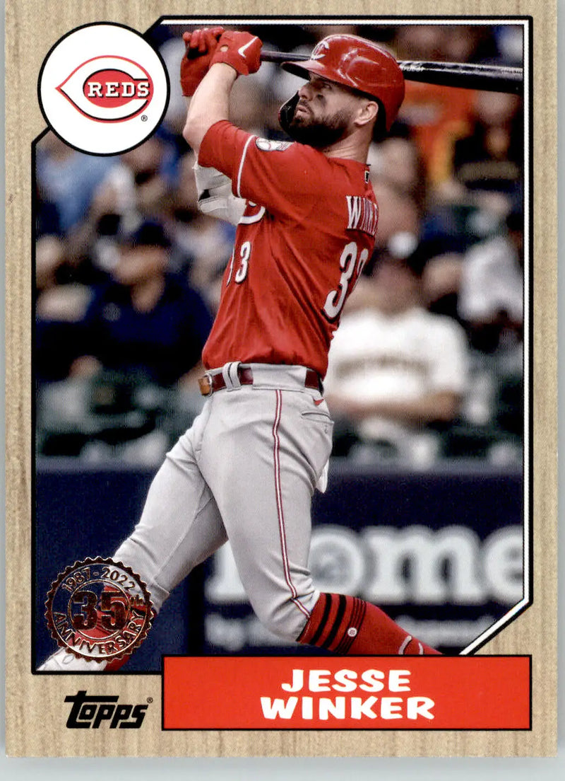 Jesse Winker - 2022 Topps - #T87-43 - 1987 Topps Baseball 35th Ann Baseball - Baseball Card Single