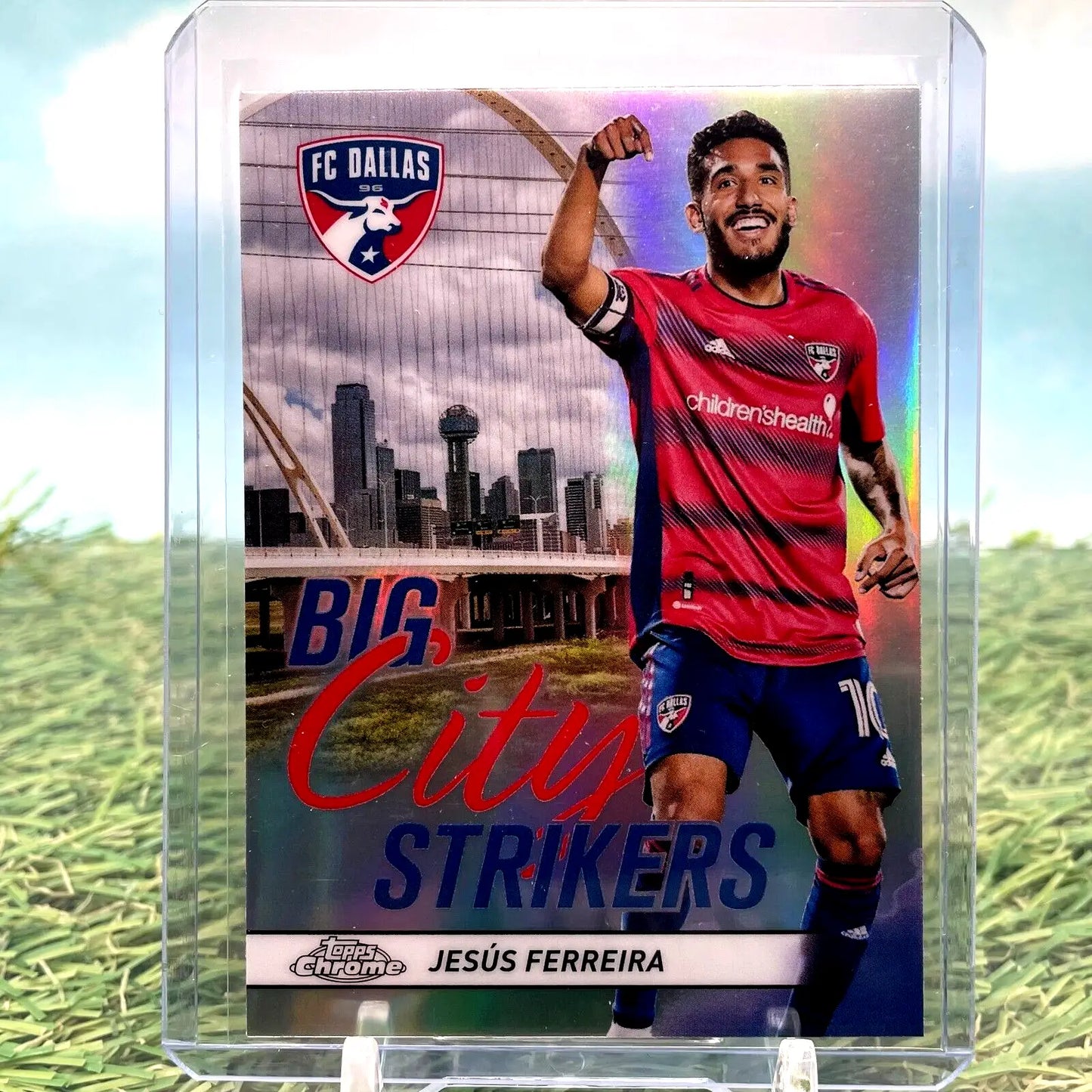Jesús Ferreira Soccer Card from Jesus Ferreira 2024 MLS Topps Chrome Silver Refractor