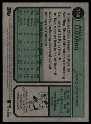 Jesús Luzardo 2023 Topps Heritage #114 Miami Marlins - Baseball Card Single