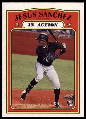 Jesus Sanchez 2021 Topps Heritage #312 Miami Marlins - Baseball Card Single
