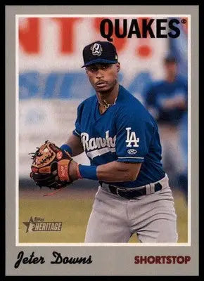 Jeter Downs 2019 Topps Heritage Minor League #39 Rancho Cucamonga Quakes - Baseball Card Single