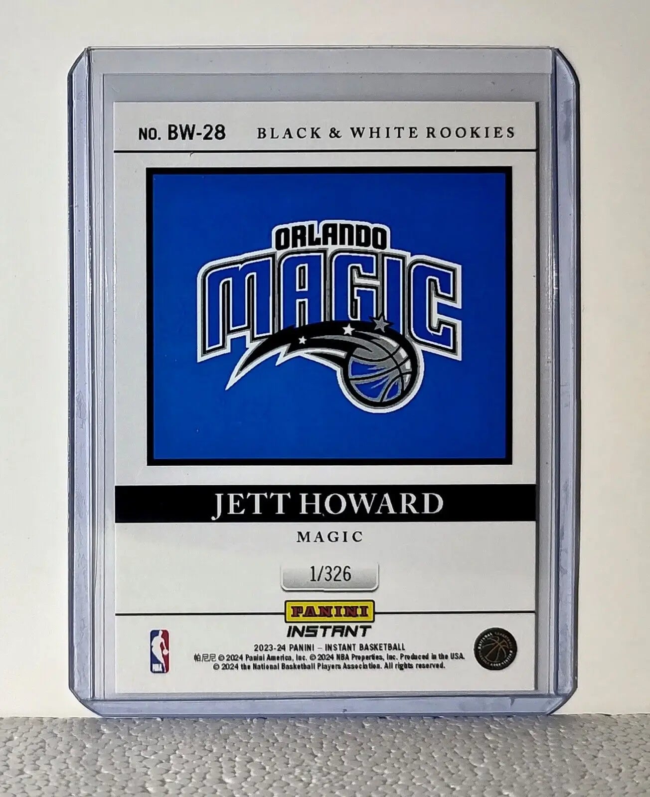 Jett Howard 2023-24 Panini NBA #28 Black and White Rookies Card 1/326 - Basketball Card Single