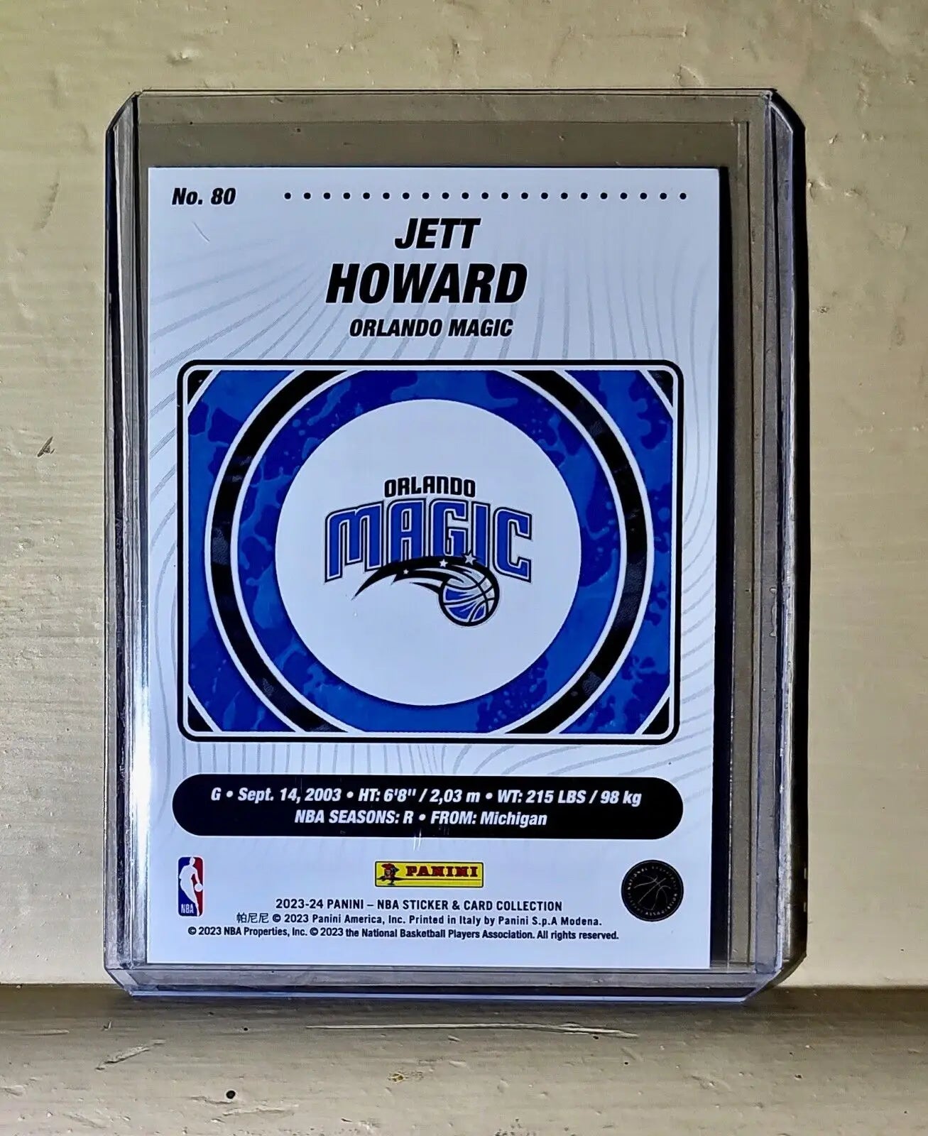 Jett Howard 2023-24 Panini NBA Basketball #80 Rookie Card Orlando Magic - Basketball Card Single