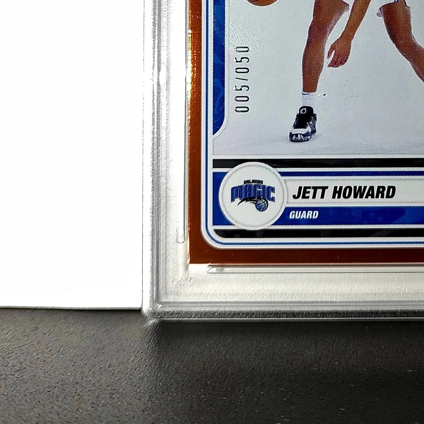 Jett Howard 2023-24 Sticker 005/050 Orange Foil 80 PSA 7 NM - Other
