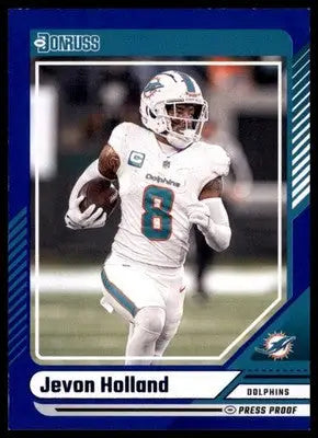 Jevon Holland 2024 Donruss Press Proof Blue #208 Miami Dolphins - Football Card Single
