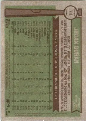 Jhoan Duran - 2025 Topps Heritage - #74 - Baseball - Baseball Card Single