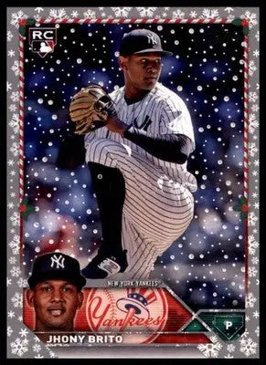 Jhony Brito 2023 Topps Holiday Metallic #H138 New York Yankees - Baseball Card Single