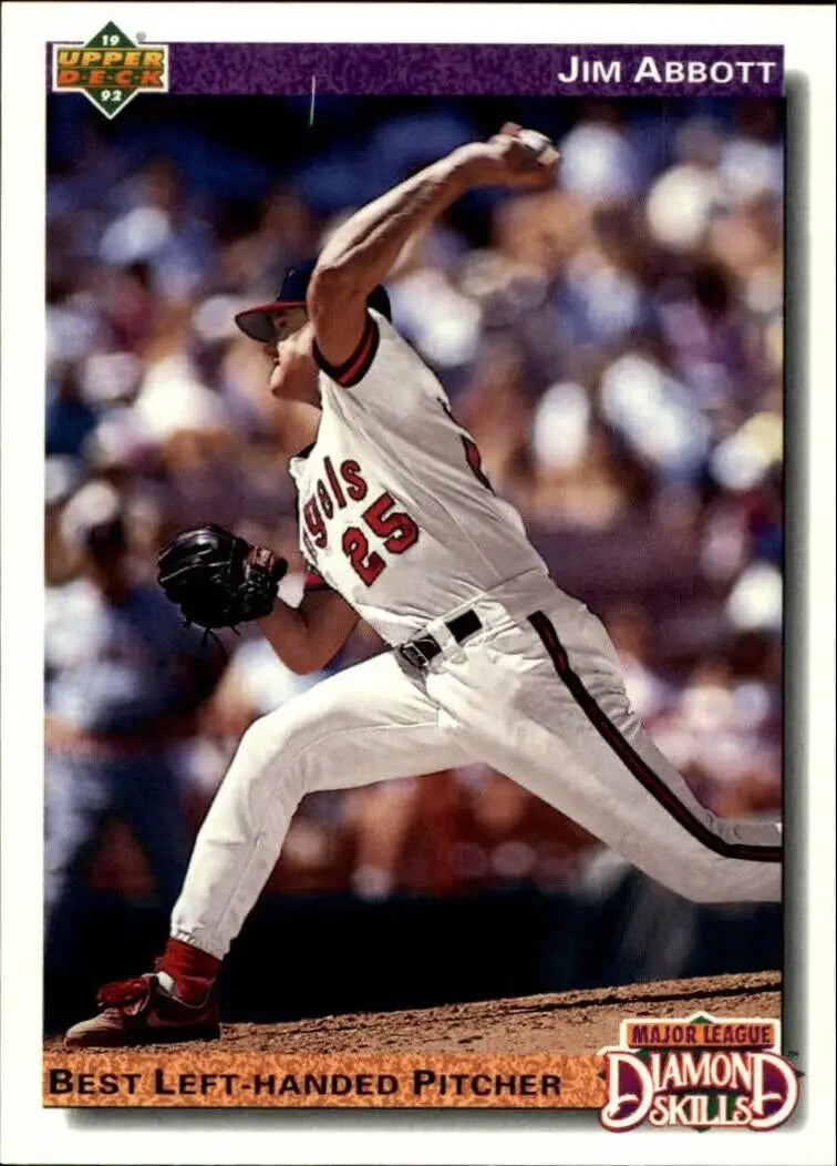 Jim Abbott 1992 Upper Deck MLB #642 DS Baseball Card California Angels