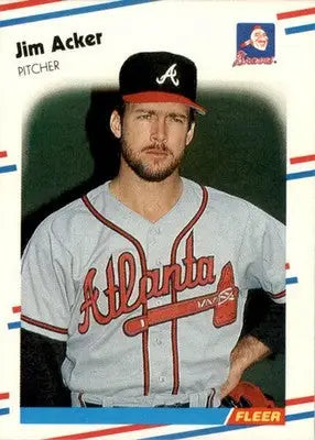 Jim Acker - 1988 Fleer - #531 - Baseball - Baseball Card Single