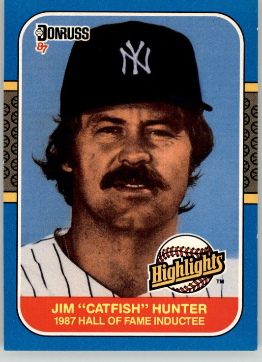Jim ’Catfish’ Hunter - 1987 Donruss Highlights - #19 - Baseball - Baseball Card Single