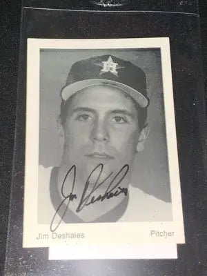 Jim Deshaies Autographed b&w 4x6 AUTO Houston Astros Team Issue Signed JSA - Sports Memorabilia