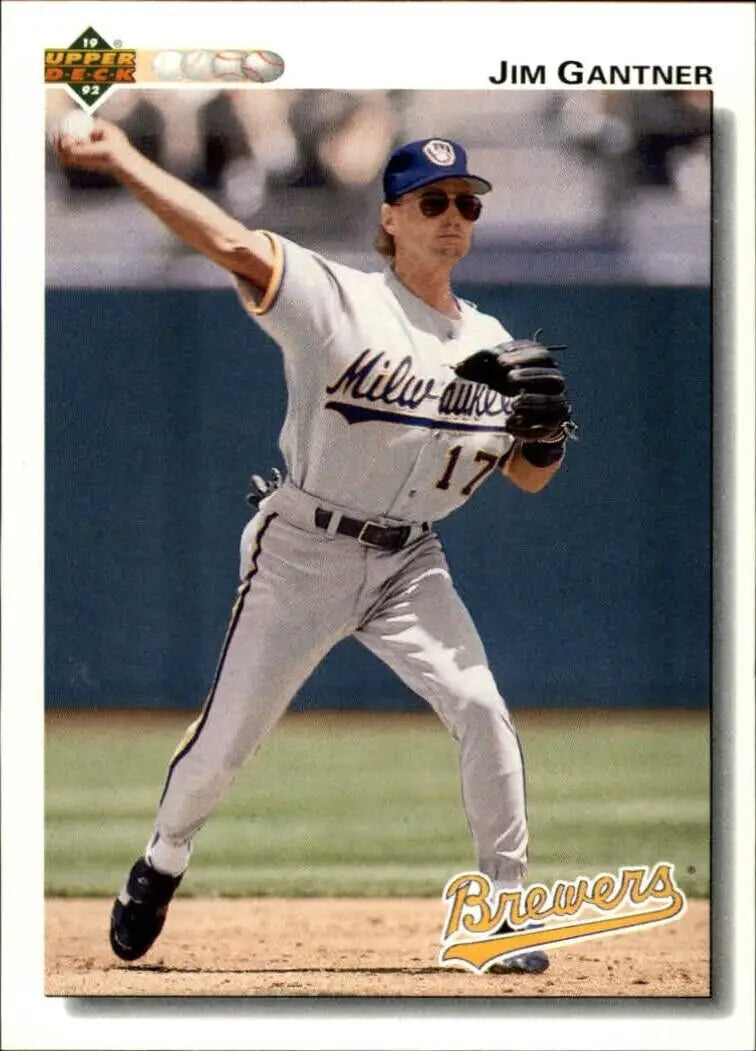 Jim Gantner 1992 Upper Deck MLB #360 Baseball Card Milwaukee Brewers - Baseball Card Single