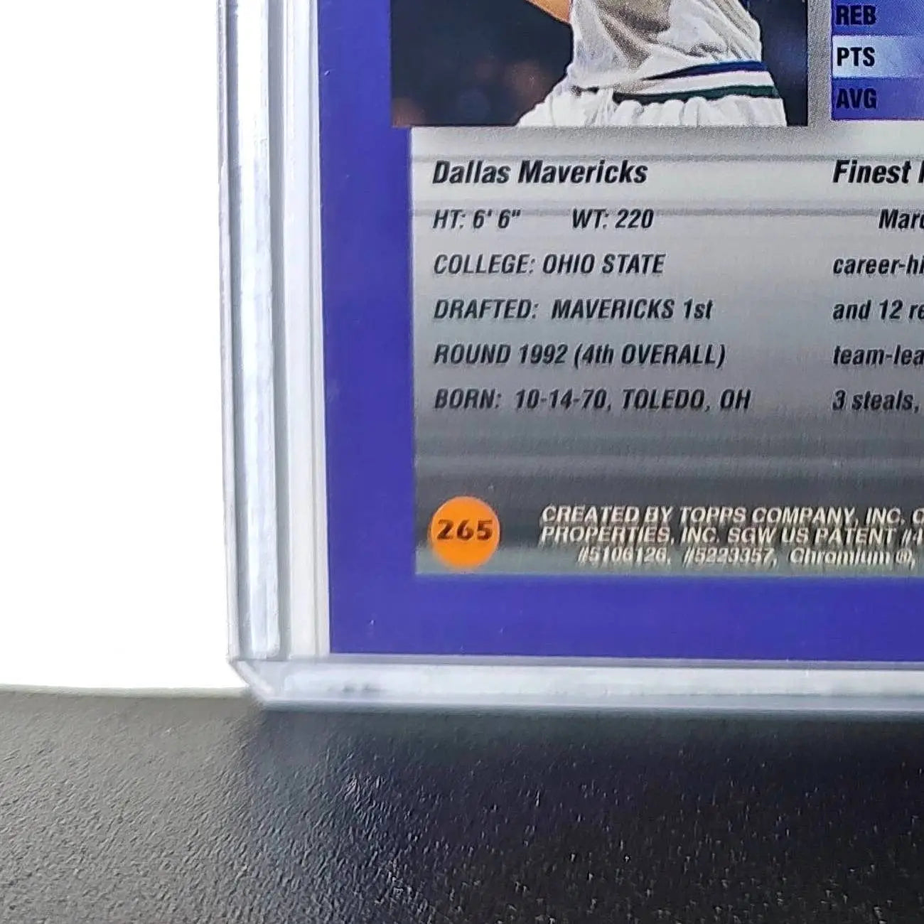 Jim Jackson 1994-95 Topps Finest #265 Basketball Card - Basketball Card Single