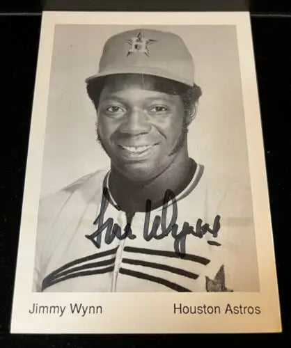 Autographed Jimmy Wynn baseball card from Colt .45s Astros vintage trading cards