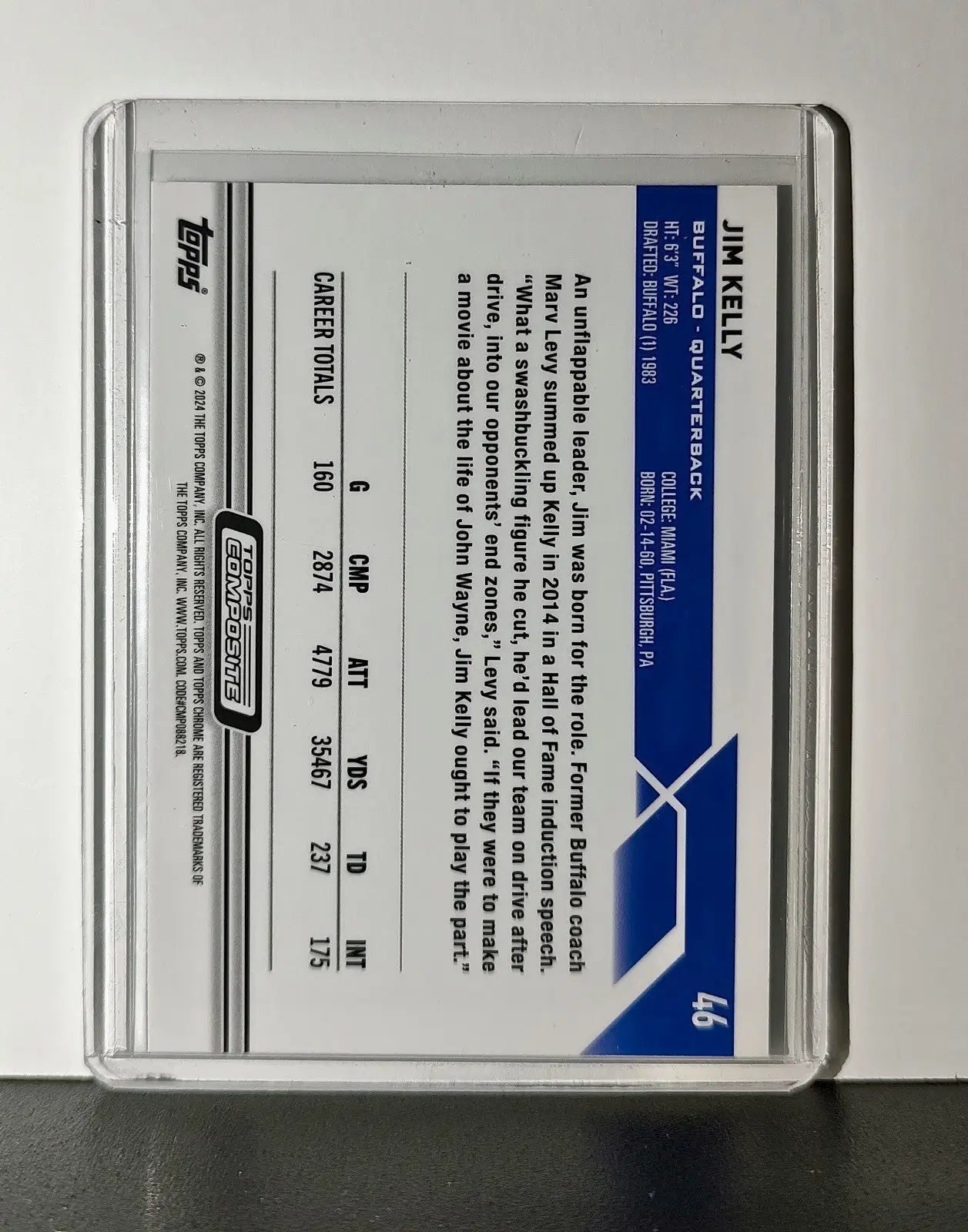Jim Kelly 2023 Topps Chrome NFL #46 Card Buffalo Bills - Football Card Single