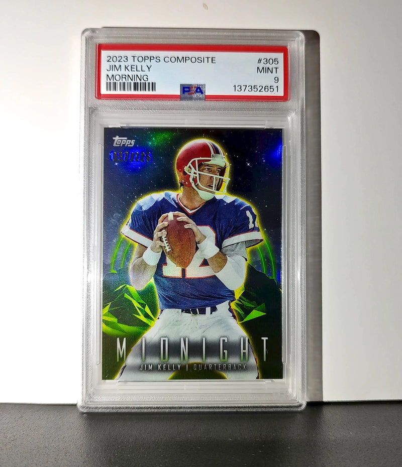 Jim Kelly 2023 Topps Midnight Morning Parallel 057/125 #305 PSA 9 Mint