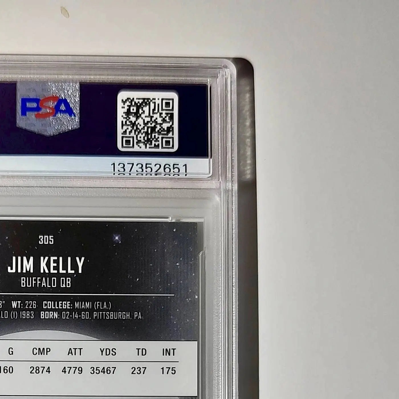 Jim Kelly 2023 Topps Midnight Morning Parallel 057/125 #305 PSA 9 Mint