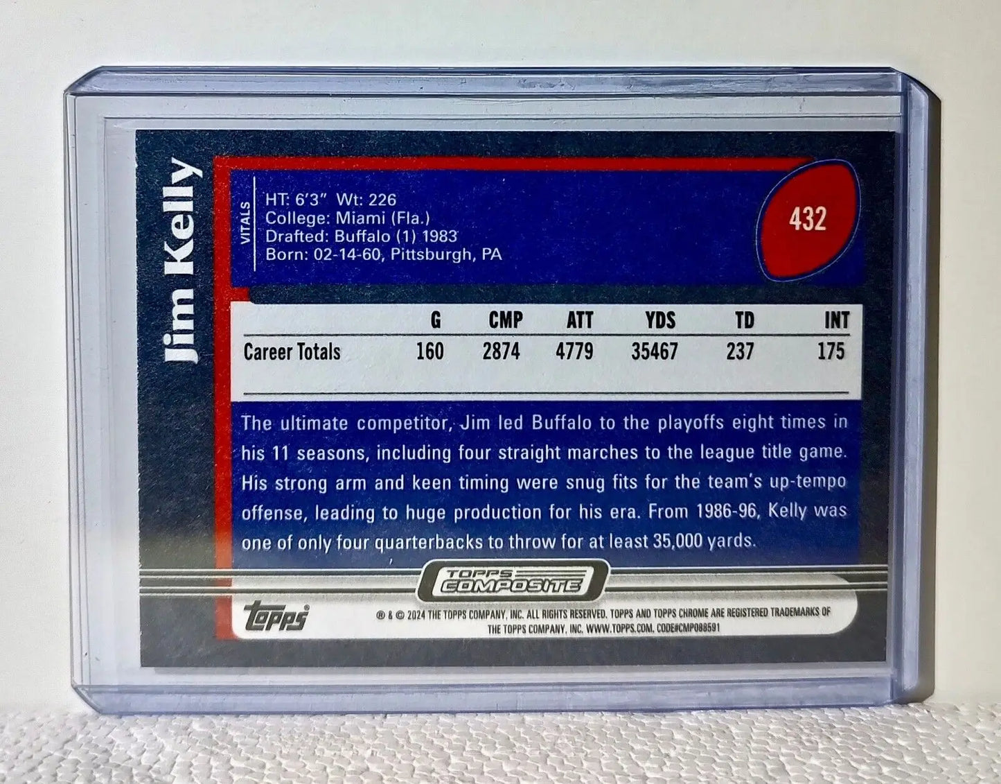 Jim Kelly 2023 Topps NFL #432 Composite Football Card Buffalo Bills