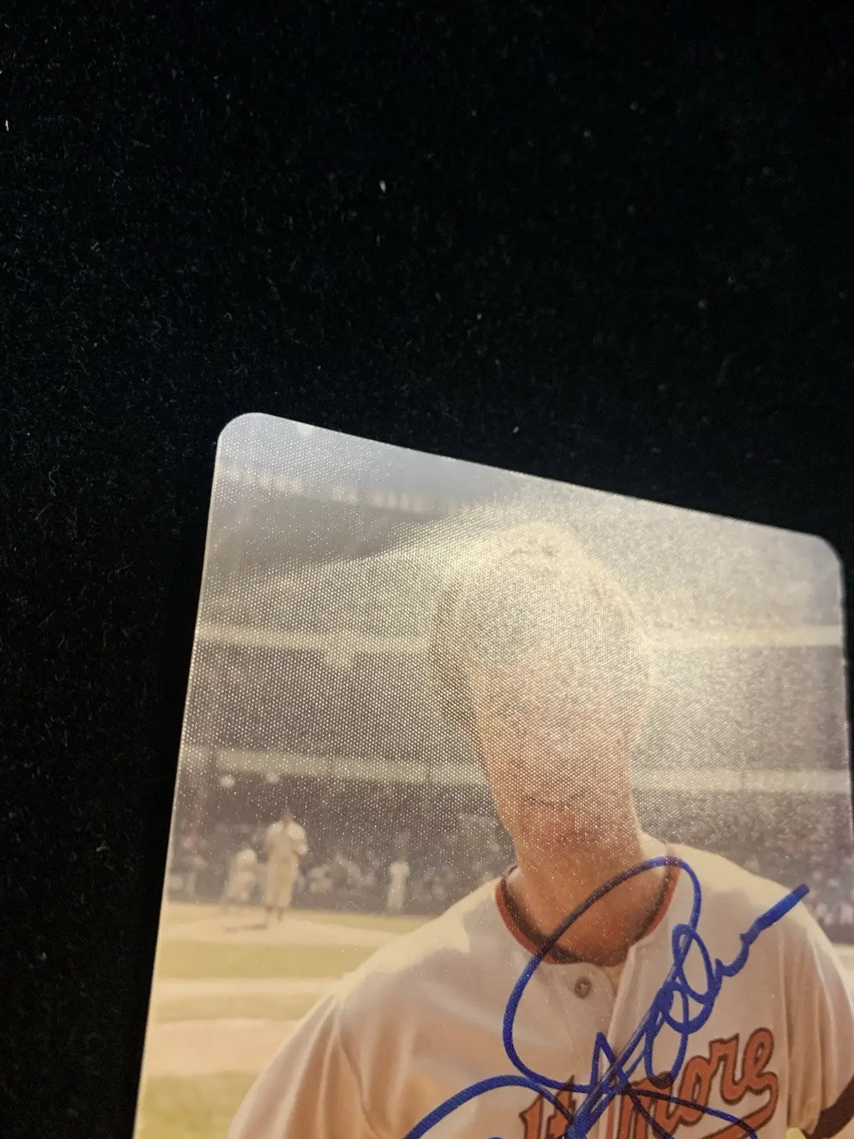 Jim Palmer Baltimore Orioles signed trading card in a 3x5 photo with JSA authentication