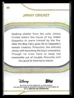 🌟 Jiminy Cricket, 2025 Topps Chrome Disney #86 🌟 - Non-Sports Card Single