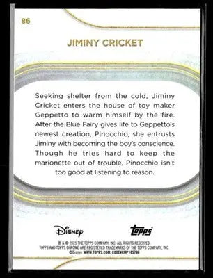 🌟 Jiminy Cricket, 2025 Topps Chrome Disney #86 🌟 - Non-Sports Card Single