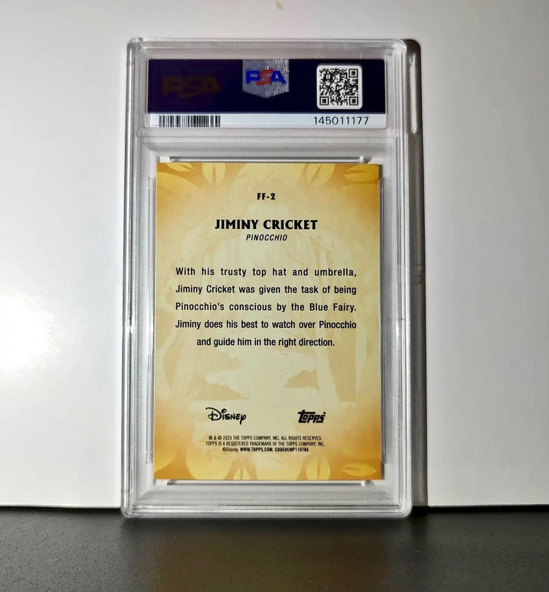 Jiminy Cricket 2025 Topps Disney #FF-2 Furry Friends Card Pinocchio PSA 9 - Non-Sports Card Single