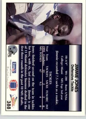 Jimmie Jones - 1992 Pacific - #388 - Football