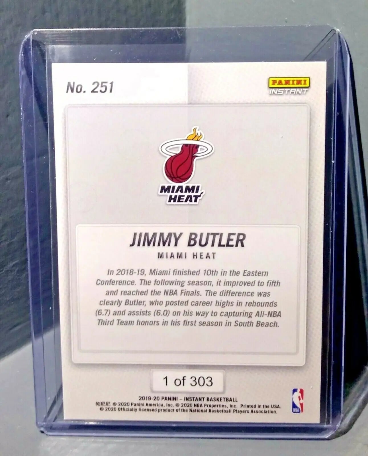 Jimmy Butler 2019-2020 Panini NBA Instant Heat #251 Basketball Card 1 of 303 - Basketball Card Single