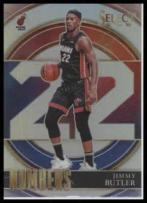 Jimmy Butler 2021-22 Panini Select Select Numbers Silver Prizms #16 Miami Heat - Basketball Card Single