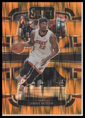 Jimmy Butler 2023-24 Panini Select Orange Flash Prizms #40 Miami Heat - Basketball Card Single