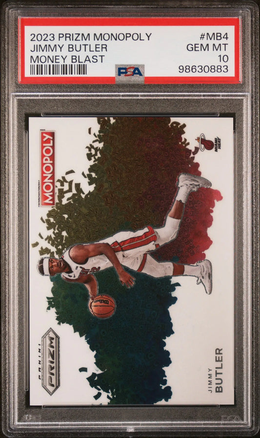 Jimmy Butler 2023 Prizm Monopoly Money Blast #MB4 PSA 10 Gem Mint - Basketball Card Single