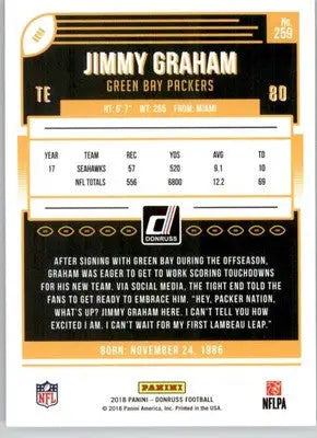 Jimmy Graham - 2018 Donruss - #259 - Football - Football Card Single