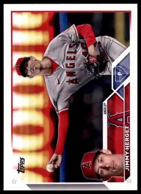 Jimmy Herget 2023 Topps #254 Los Angeles Angels - Baseball Card Single