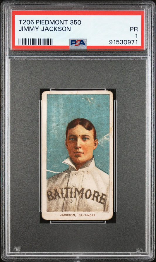 Jimmy Jackson 1909-11 T206 Piedmont 350 PSA 1 Poor - Baseball Card Single