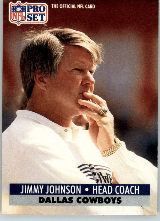 Jimmy Johnson - 1991 Pro Set - #135 - Football - Football Card Single