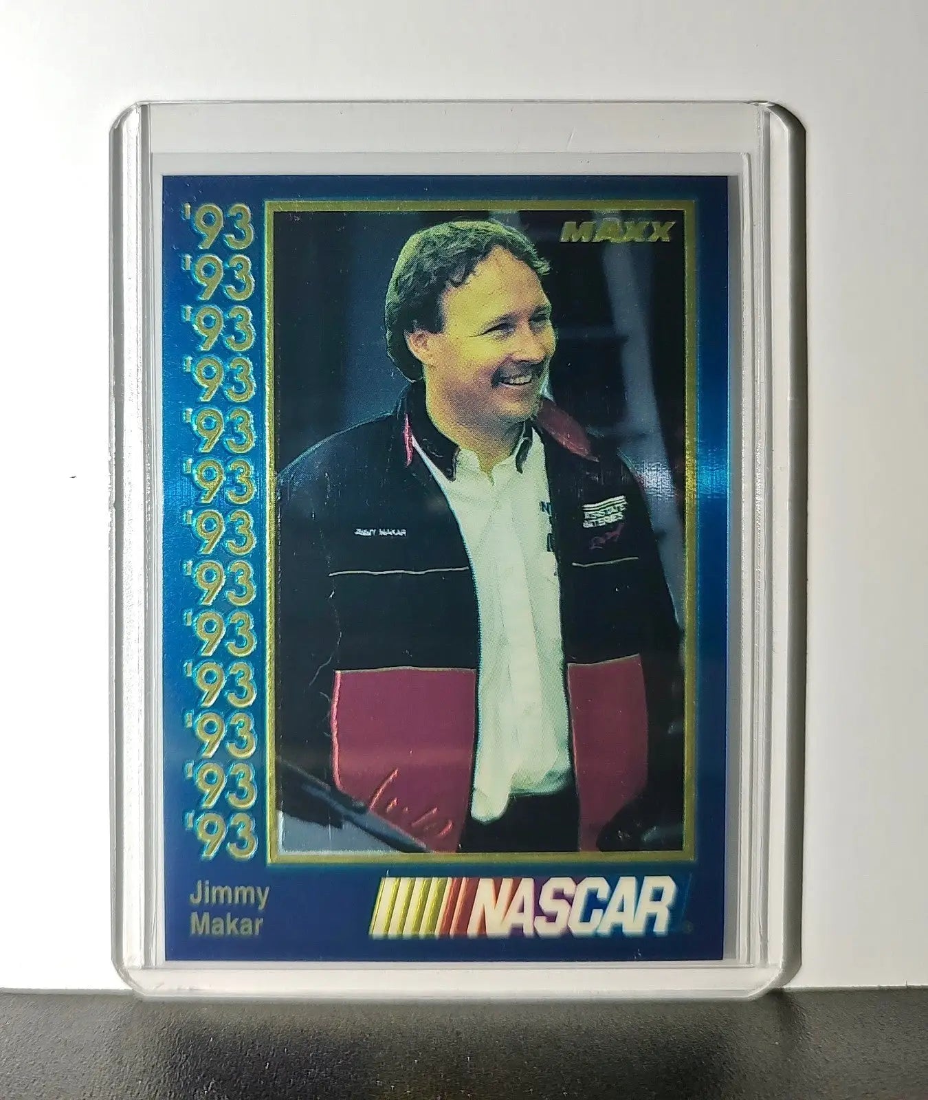 Jimmy Makar 1993 Maxx Premier Plus Racing #145 NASCAR Card Joe Gibbs Racing - Racing Card Single