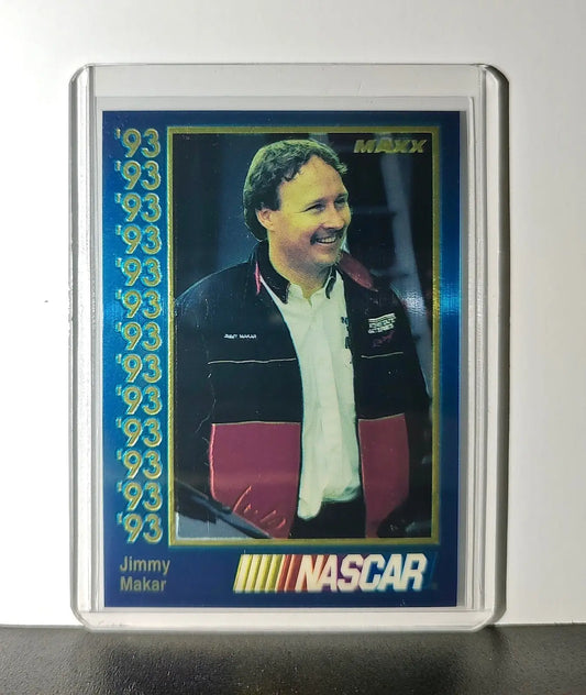 Jimmy Makar 1993 Maxx Premier Plus Racing #145 NASCAR Card Joe Gibbs Racing - Racing Card Single
