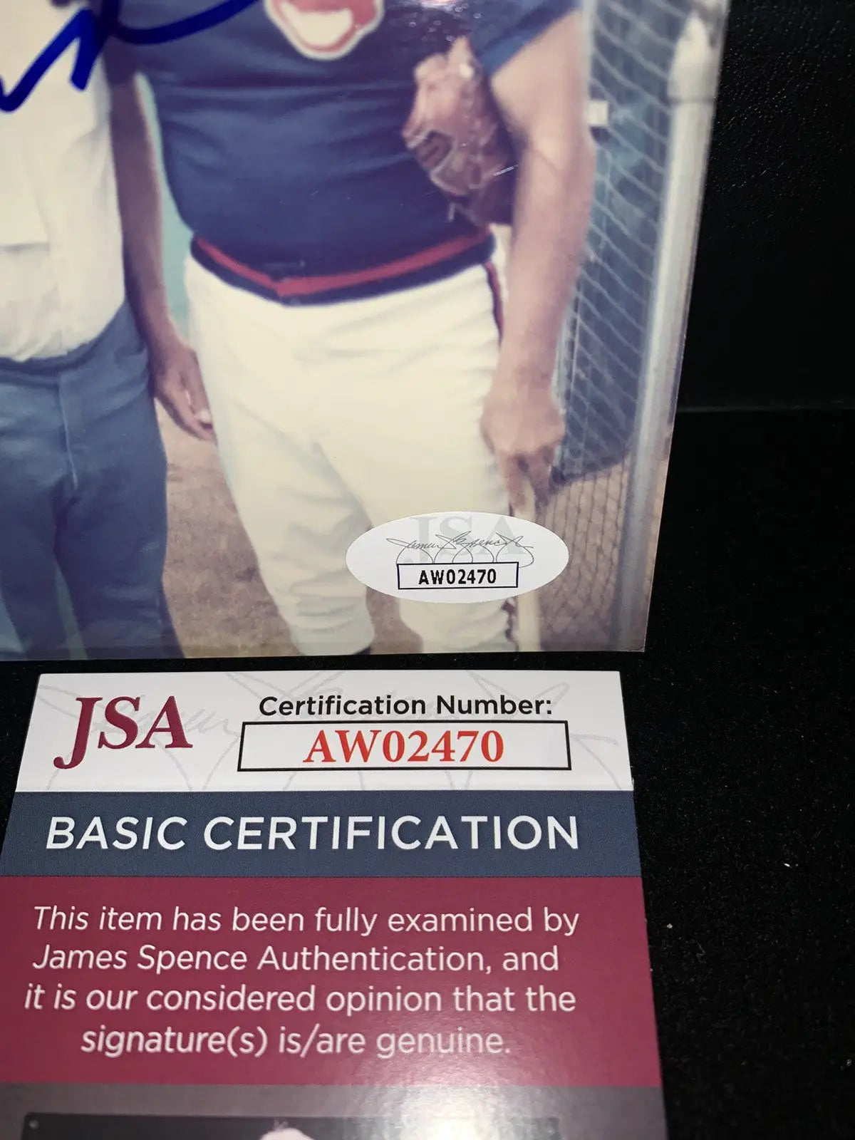Jimmy Piersall Signed 4x6 Photo Indians Personal Snapshot Picture Auto JSA - Sports Memorabilia