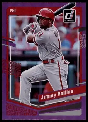 Jimmy Rollins 2023 Donruss Holo Purple #133 Philadelphia Phillies - Baseball Card Single