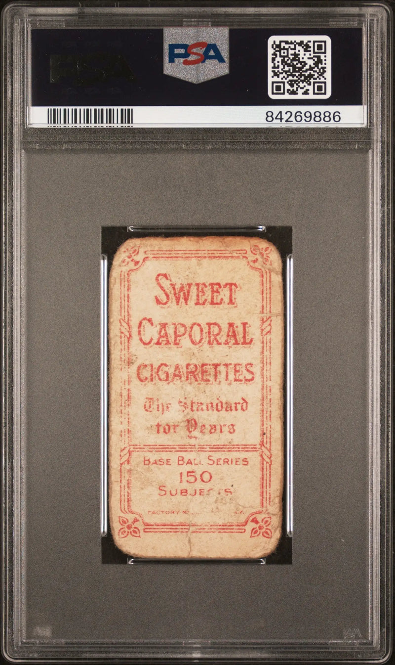 Vintage Jimmy Sheckard T206 Sweet Caporal trading card in PSA Authentic case