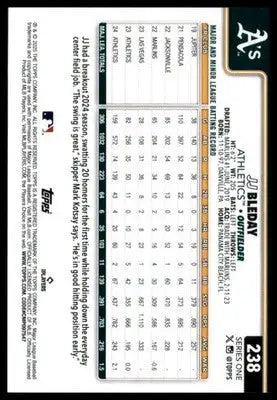JJ Bleday 2025 Topps #238 Athletics - Baseball Card Single