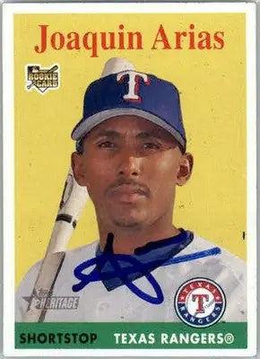 Joaquin Arias - 2007 Topps Heritage - #462 - AUTO Baseball - Baseball Card Single